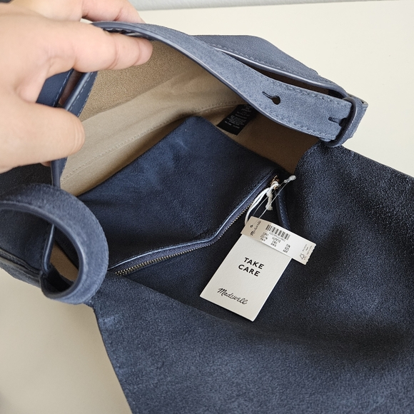 NWT Madewell | Dakota Large Saddle Crossbody Bag Indigo Navy Blue Leather Womens - Picture 12 of 12